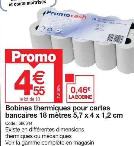 bobines thermiques pour cartes bancaires 18 mètres