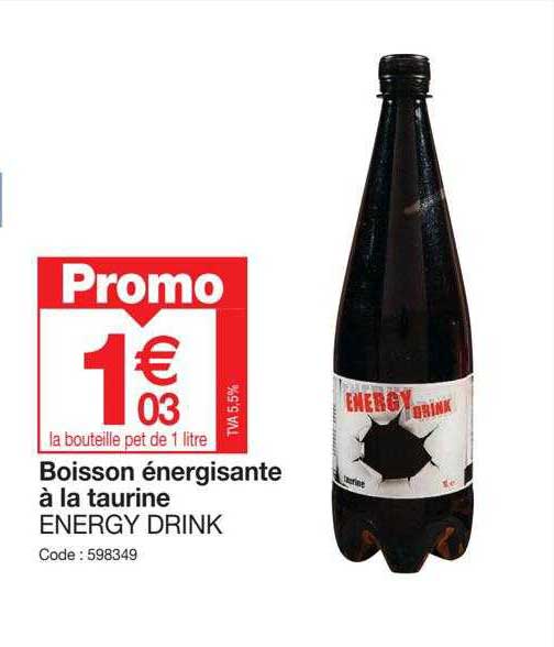 Boisson énergisante à La Taurine Energy Drink