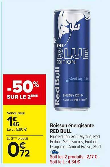 boisson énergisante red bull