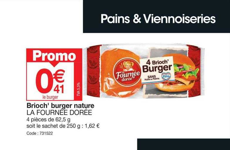 brioch' burger nature la fournée dorée