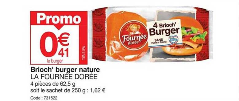 brioch' burger nature la fournée dorée
