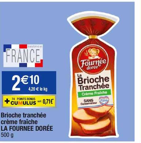 brioche tranchée crème fraîche la fournée dorée
