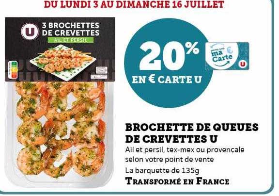 Brochette De Queues De Crevettes U
