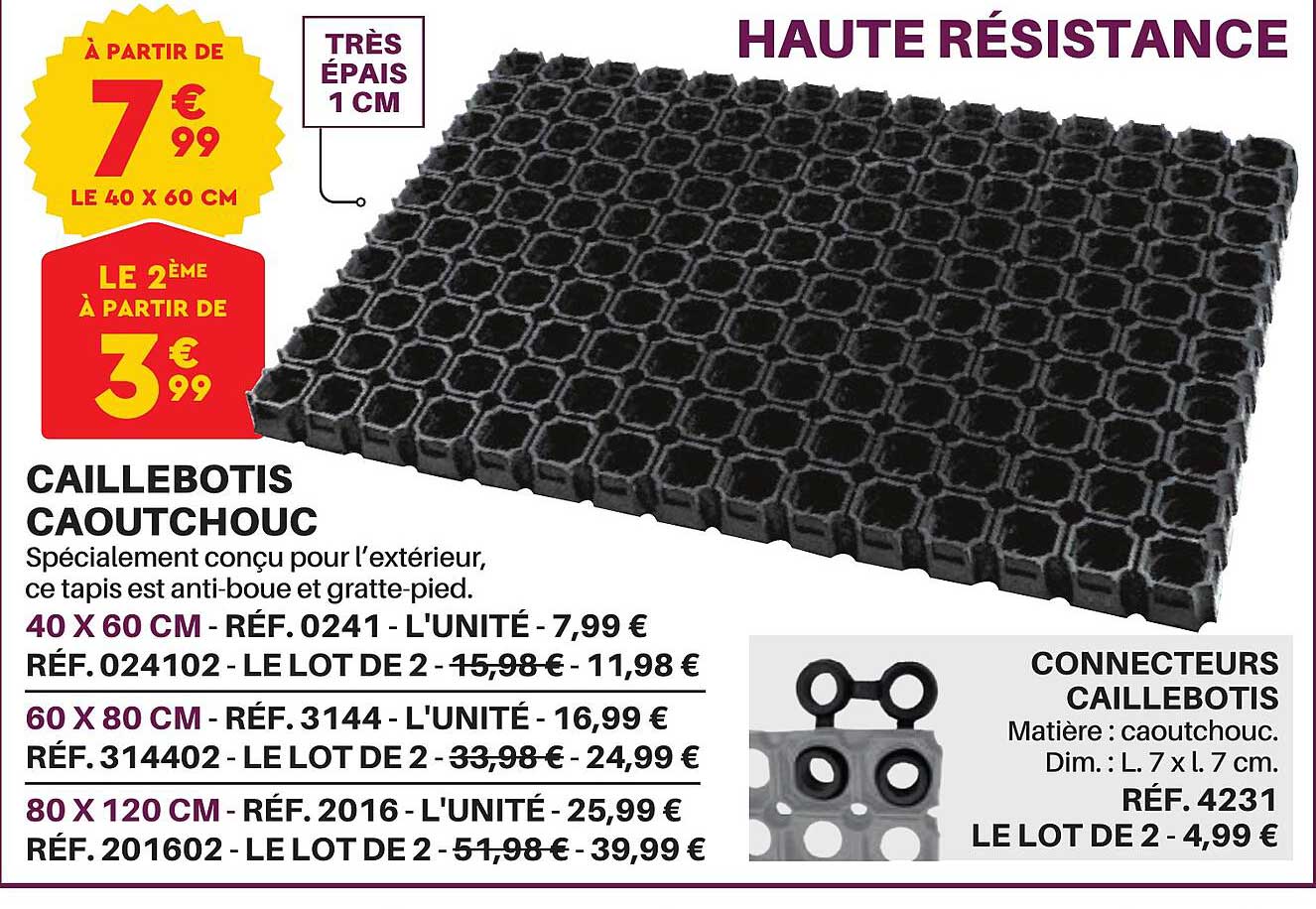 Caillebotis Caoutchouc