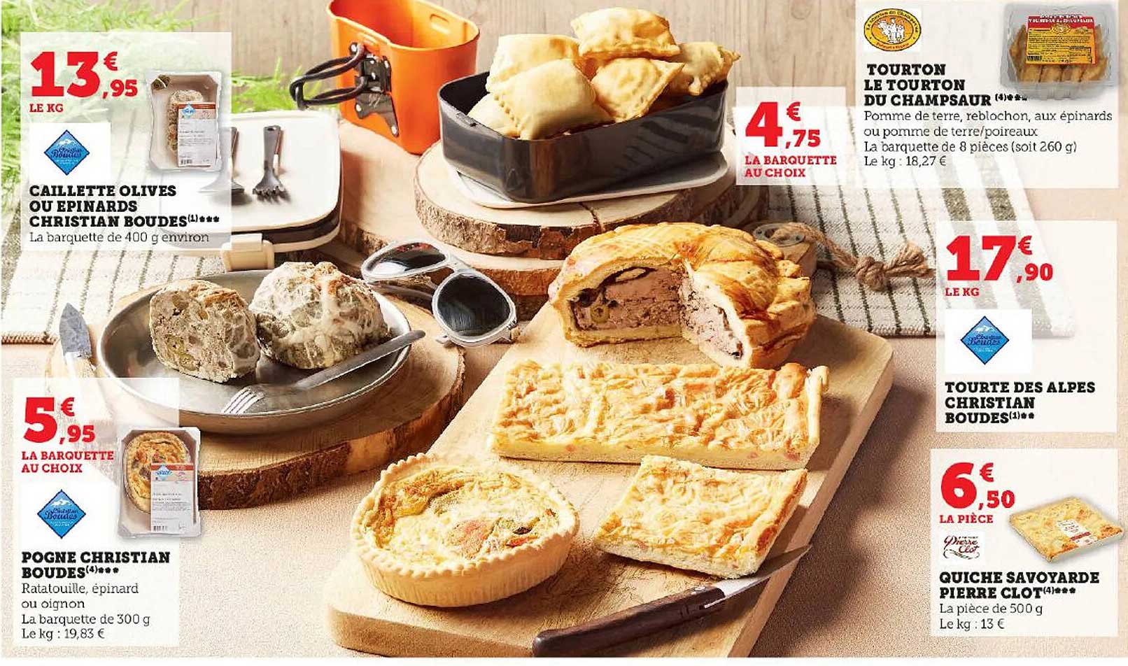 caillette olives ou épinards christian boudes, pogne christian boudes, tourton le tourton du champsaur, tourte des alpes christian boudes, quiche savoyarde pierre clot