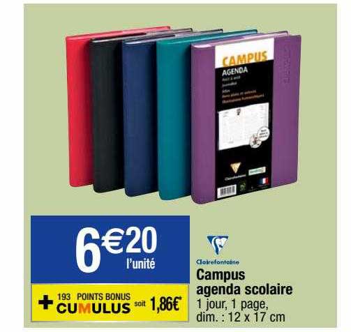 Campus Agenda Scolaire Clairefontaine