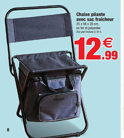 Chaise Pliante Avec Sac Fraîcheur