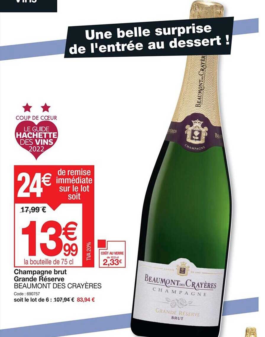 champagne brut grande réserve beaumont des crayères