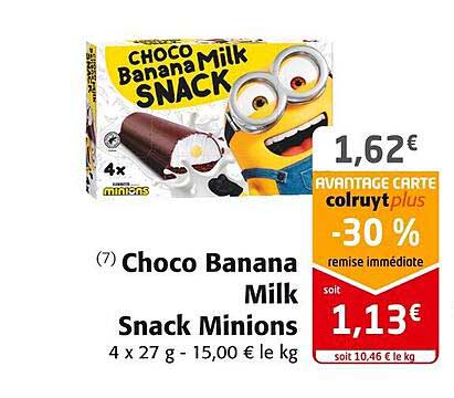 choco banana milk snack minions
