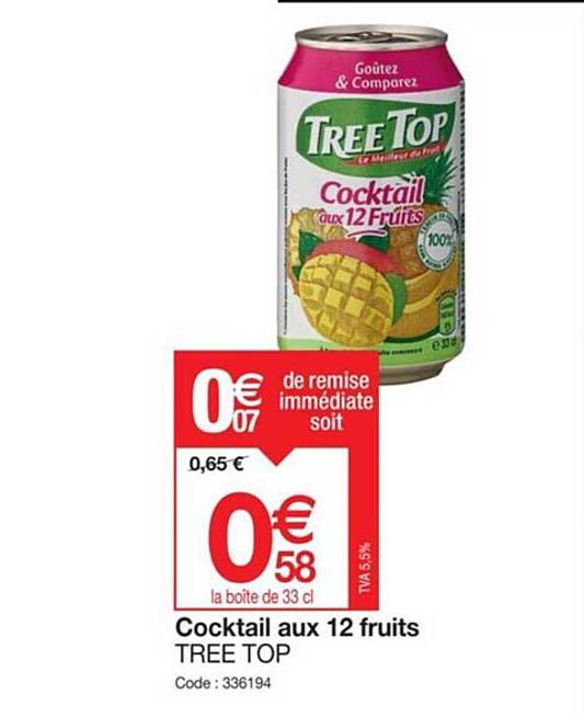 cocktail aux 12 fruits tree top