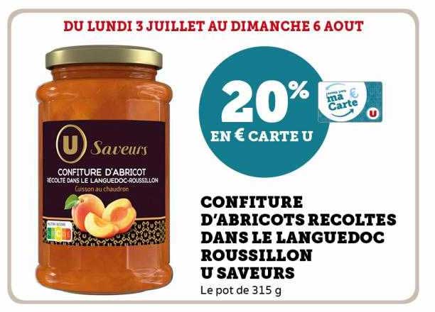 confiture d'abricots récoltes dans le languedoc roussillon u saveurs