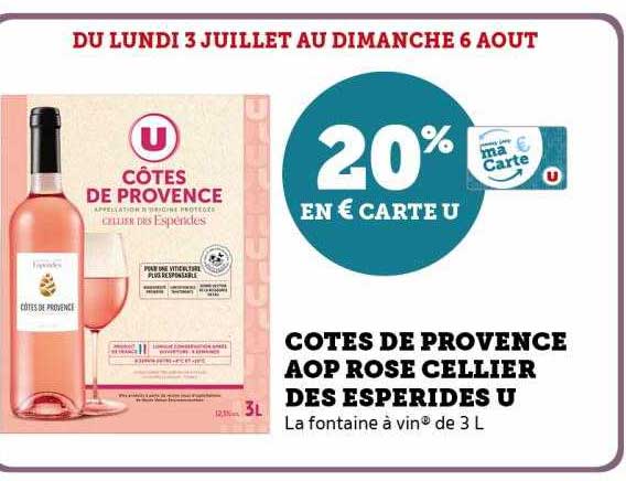 côtes de provence aop roséé cellier des esperides u