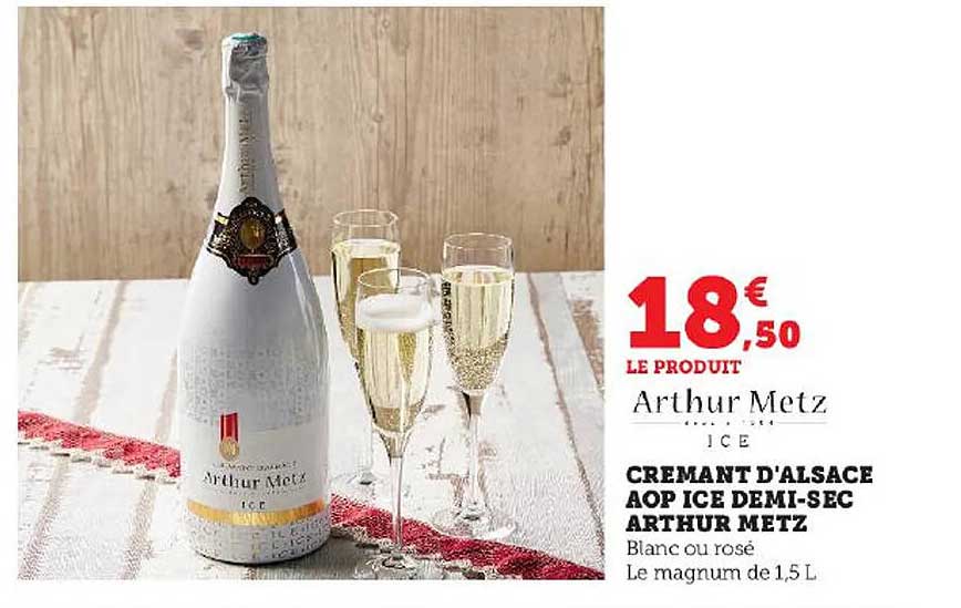 crémant d'alsace aop ice demi-sec arthur metz