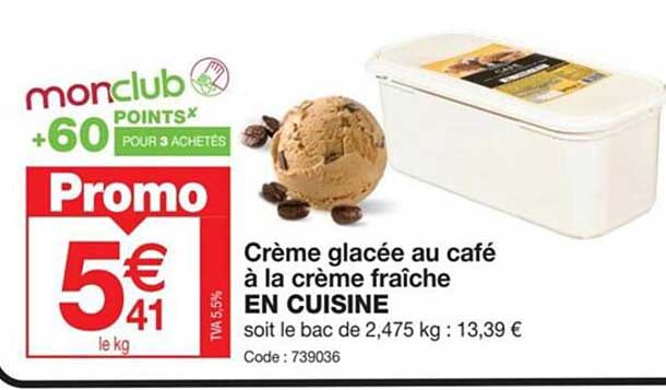 Crème Glacée Au Café à La Crème Fraîche En Cuisine