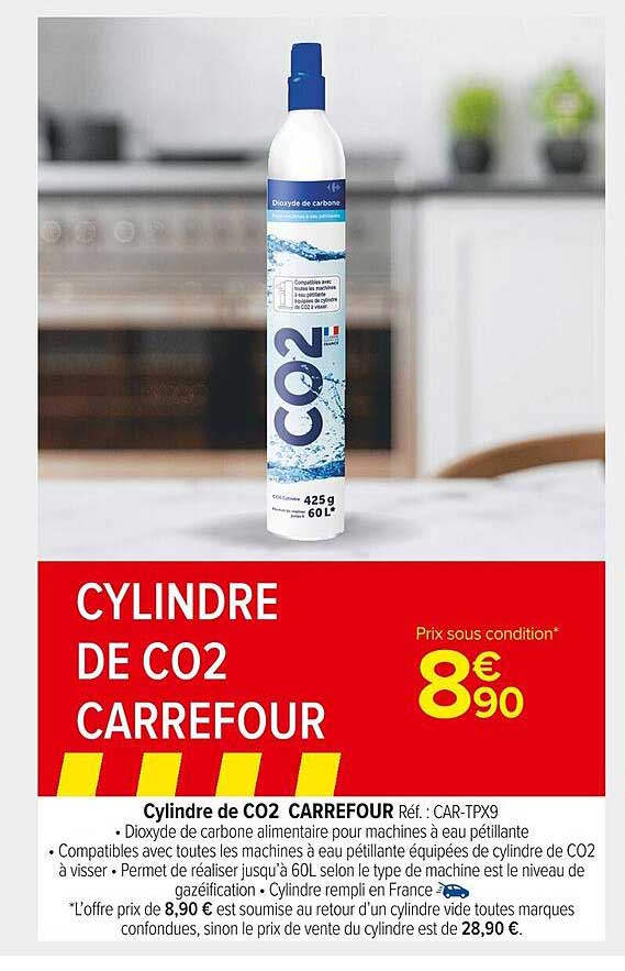 cylindre de co2 carrefour