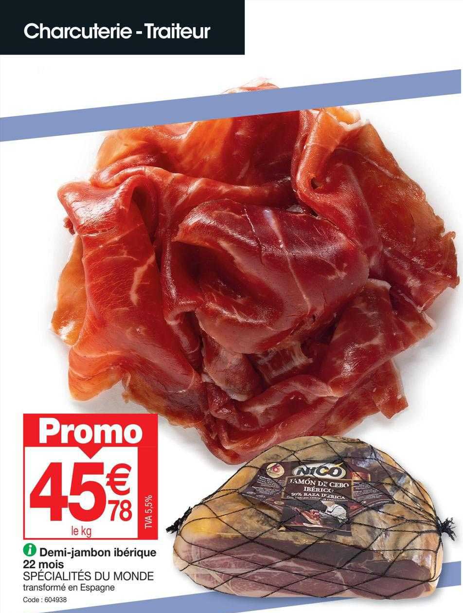 demi-jambon ibérique 22 mois spécialités du monde