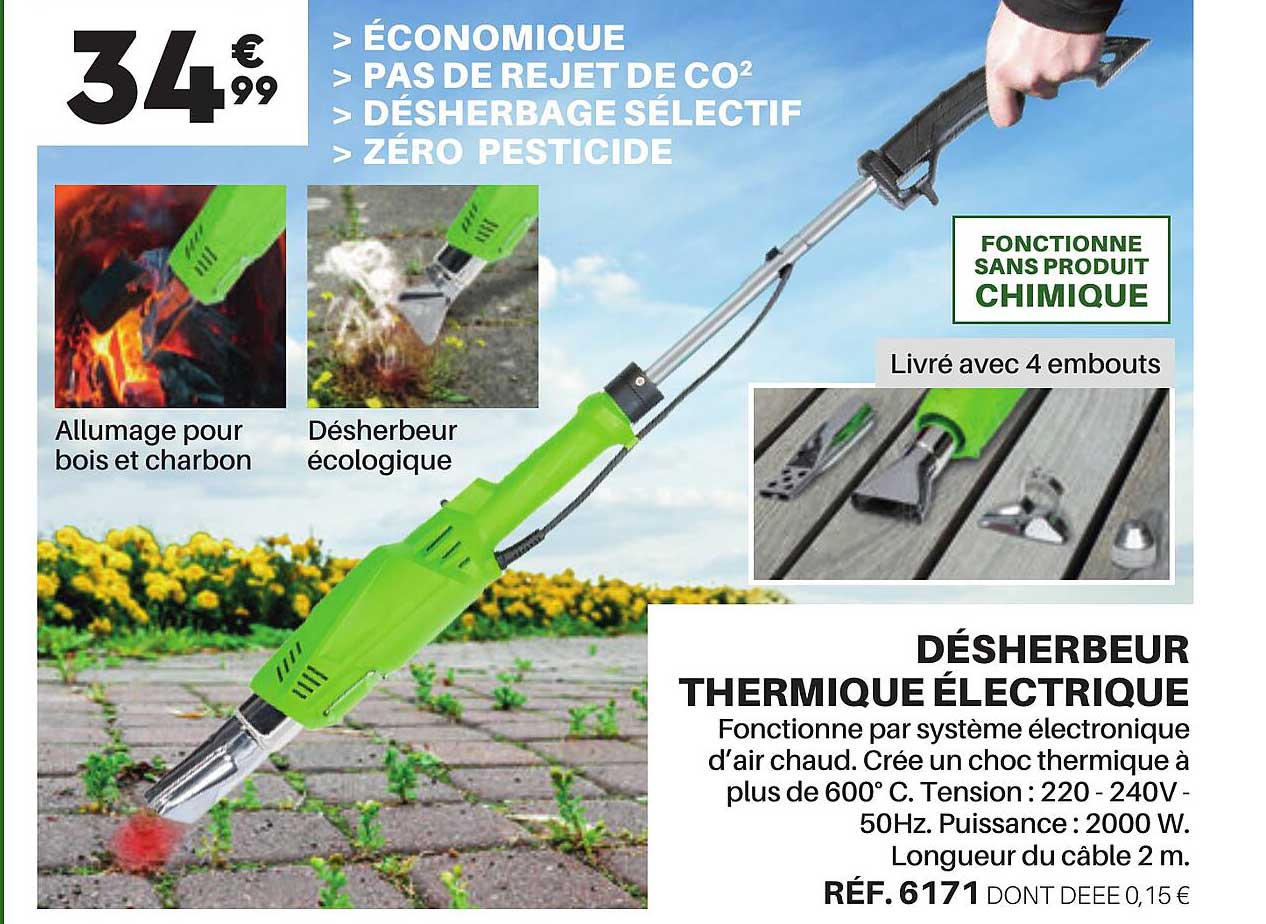 désherbeur thermique électrique