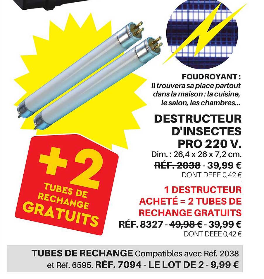 destructeur d'insectes pro 220 v