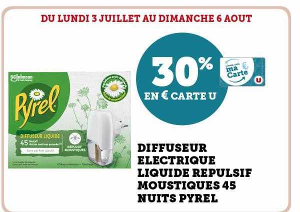 diffuseur électrique liquide répulsif moustiques 45 nuits pyrel