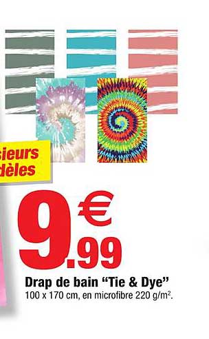 drap de bain "tie & dye"