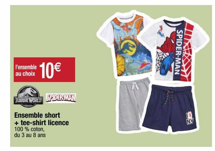 ensemble short + tee-shirt licence
