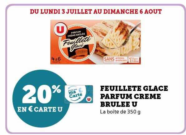 feuillette glacé parfum crème brûlée u