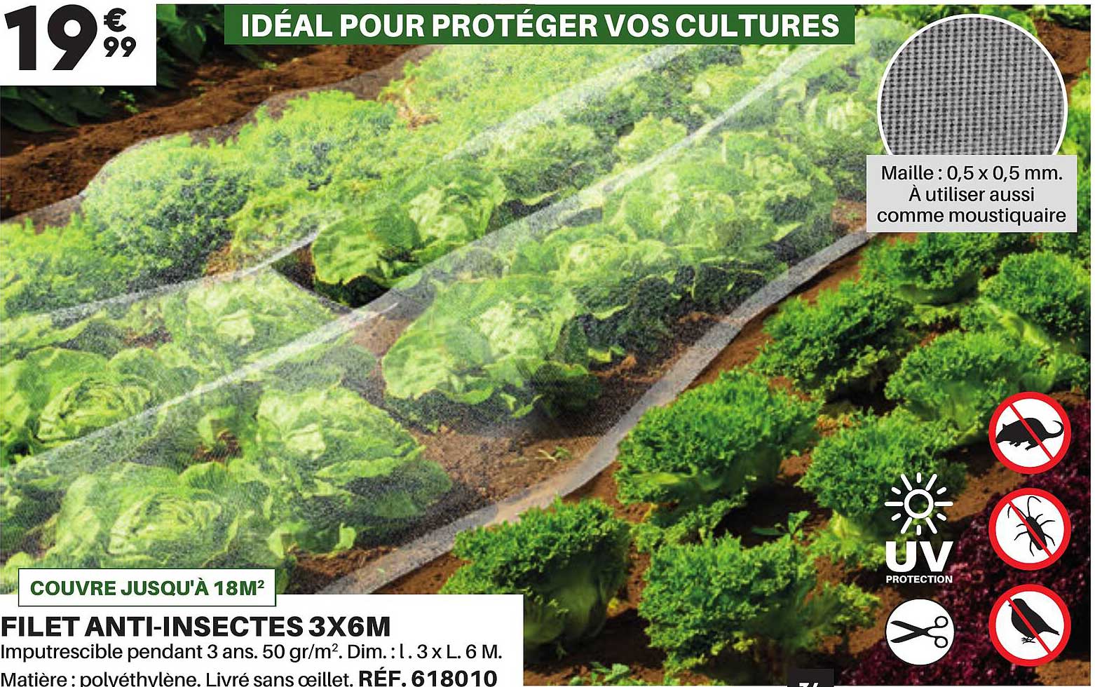 filet anti-insectes 3 x 6m