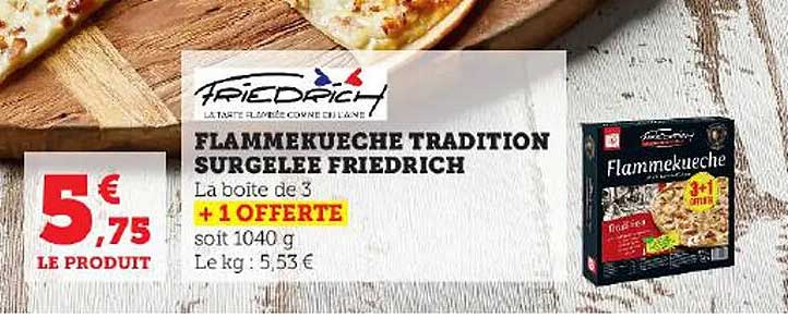 Flammekueche Tradition Surgelée Friedrich