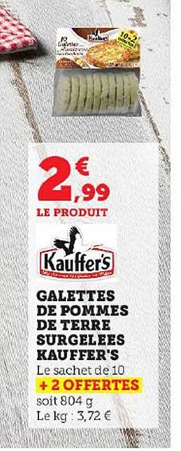 Galettes De Pommes De Terre Surgelées Kauffer's