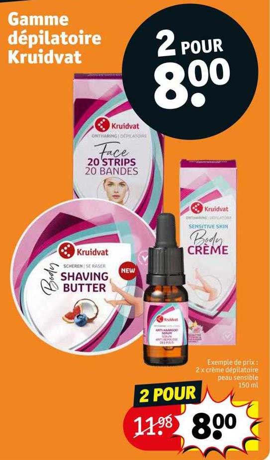Gamme Dépilatoire Kruidvat