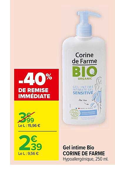 gel intime bio corine de farme