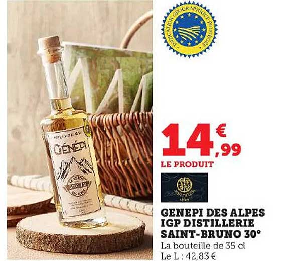 génépi des alpes igp distillerie saint-bruno 30°