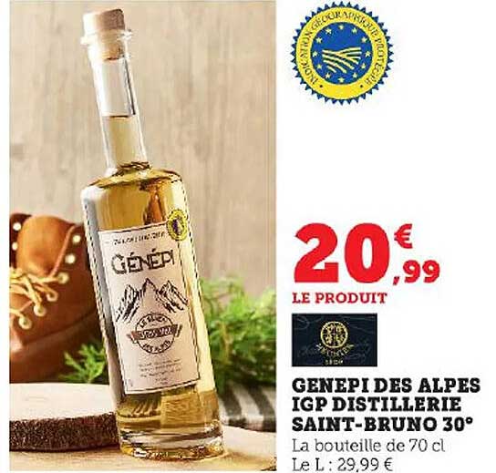 génépi des alpes igp distillerie saint-bruno 30°