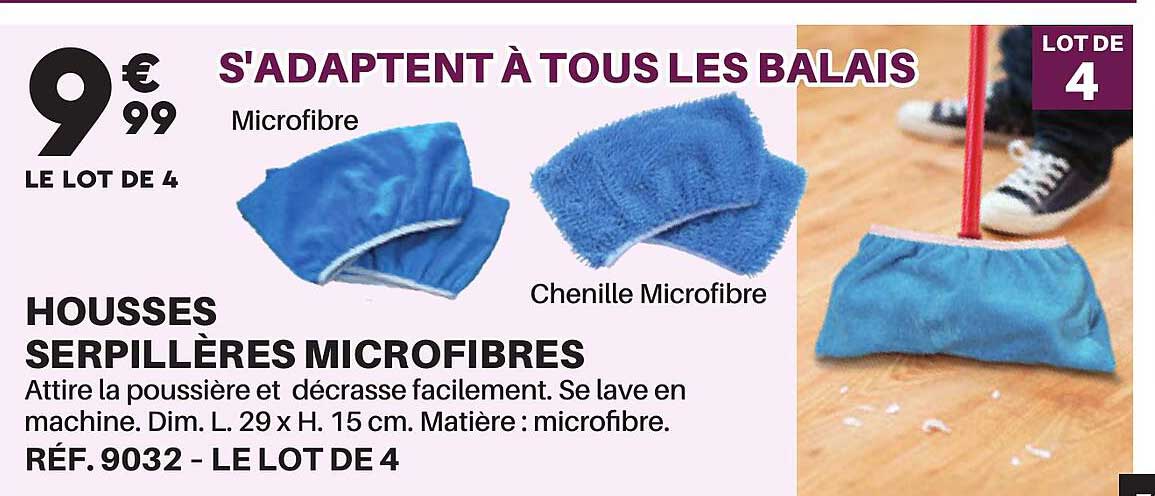 housses serpillères microfibres