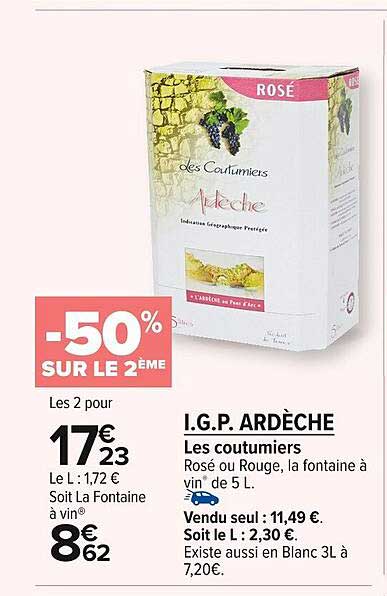 I.g.p. Ardèche Les Coutumiers