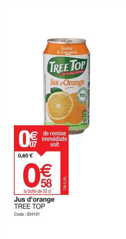 jus d'orange tree top
