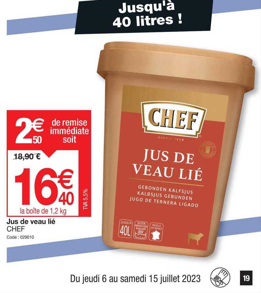 jus de veau lié chef