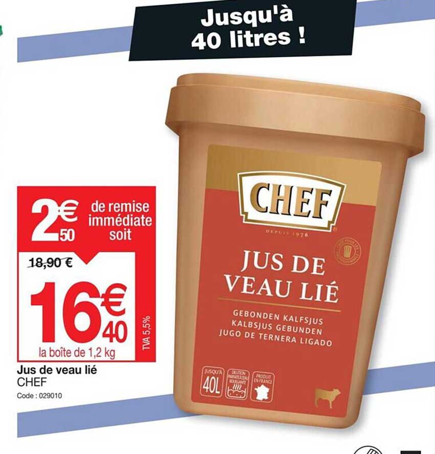 jus de veau lié chef