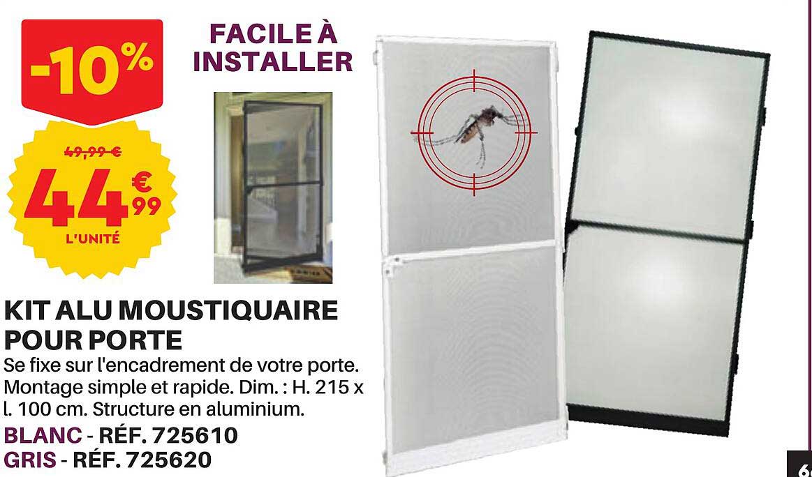 Kit Alu Moustiquaire Pour Porte
