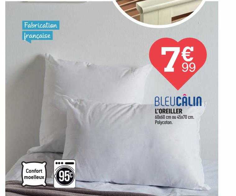 l'oreiller bleu câlin