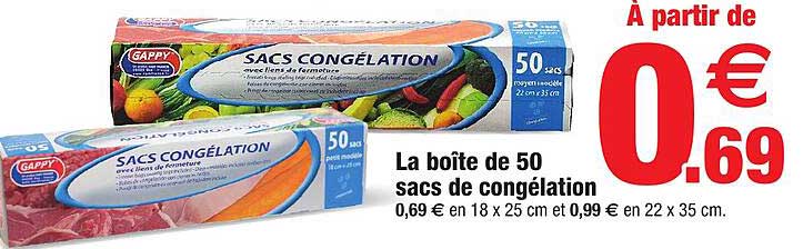 La Boîte De 50 Sacs De Congélation
