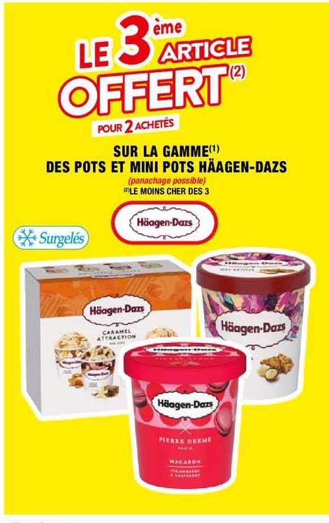 la gamme des pots et mini pots häagen-dazs