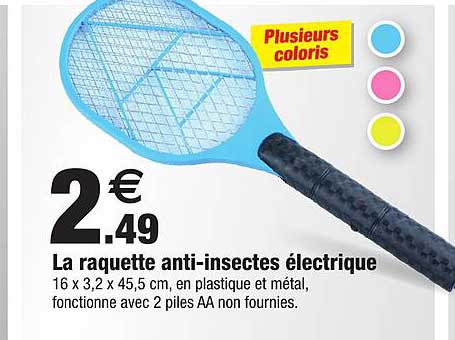 la raquette anti-insectes électrique