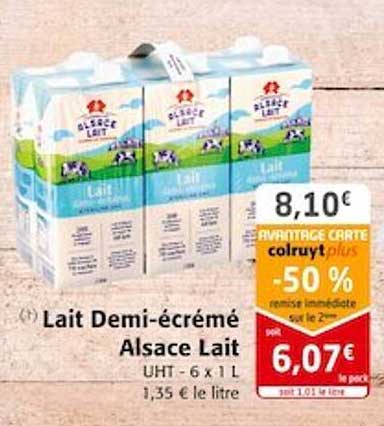 lait demi-écrémé alsace lait