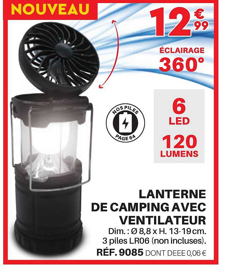 Lanterne De Camping Avec Ventilateur