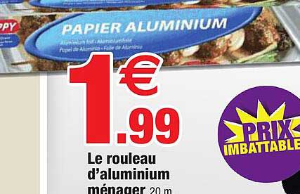 le rouleau d'aluminium ménager