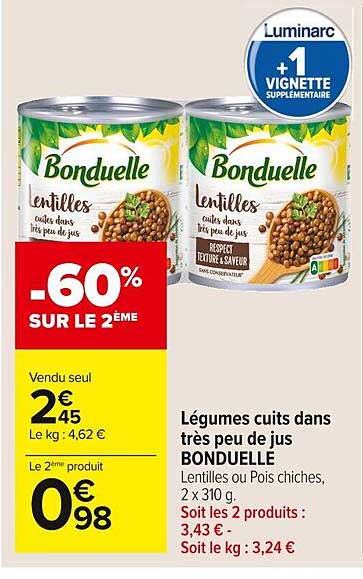 légumes cuits dans très peu de jus bonduelle