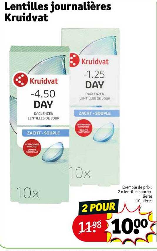 lentilles journalières kruidvat