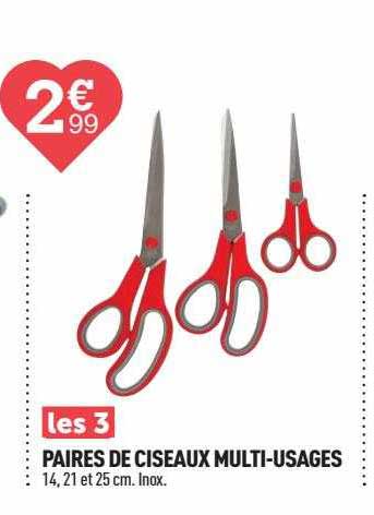 Les 3 Paires De Ciseaux Multi-usages