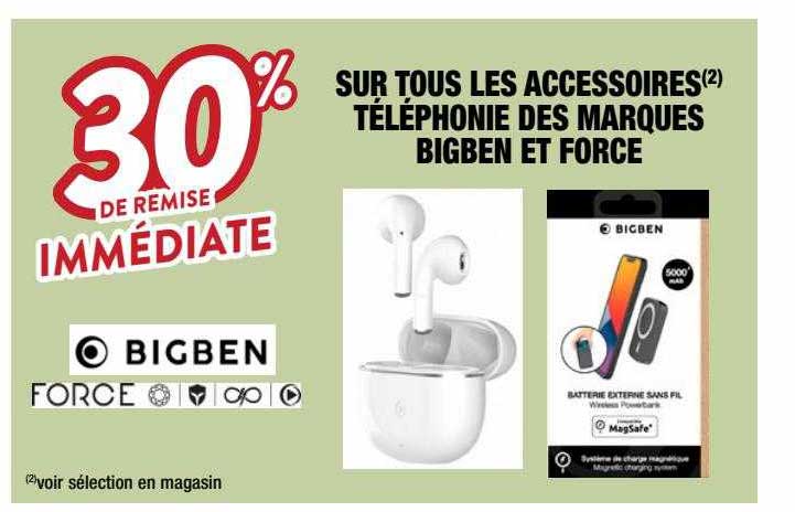 les accessoires téléphonie des marques bigben et force